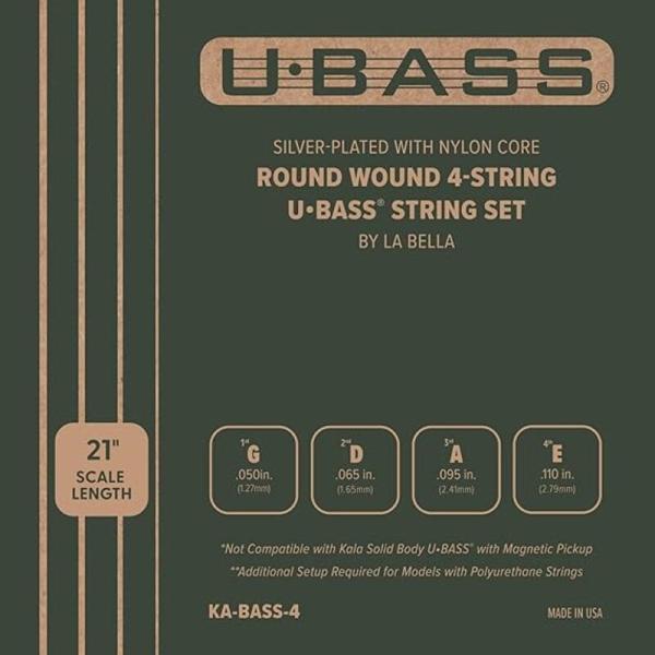 KALA KA-BASS-4 Nylon Core Round Wound