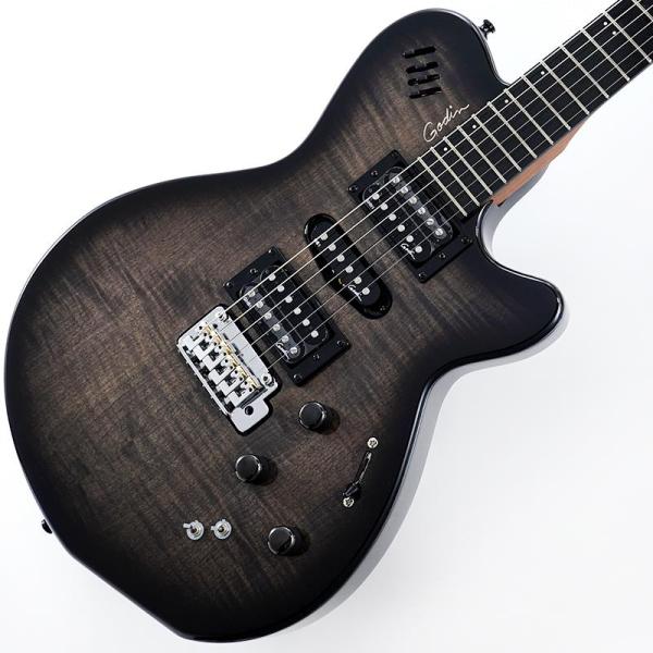 Godin XTSA(Synth-Acces) Trans Black Flame 展示特価