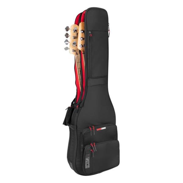 GATOR Icon Take Two Series Bag Holds 2 Bass Guitar...