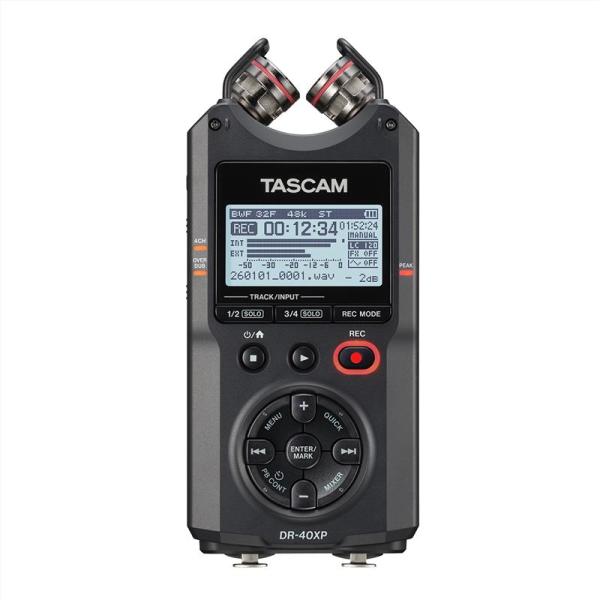 TASCAM DR-40XP (可動式マイク・XLR/TRS入力搭載)(32ビットフロート録音対応)...
