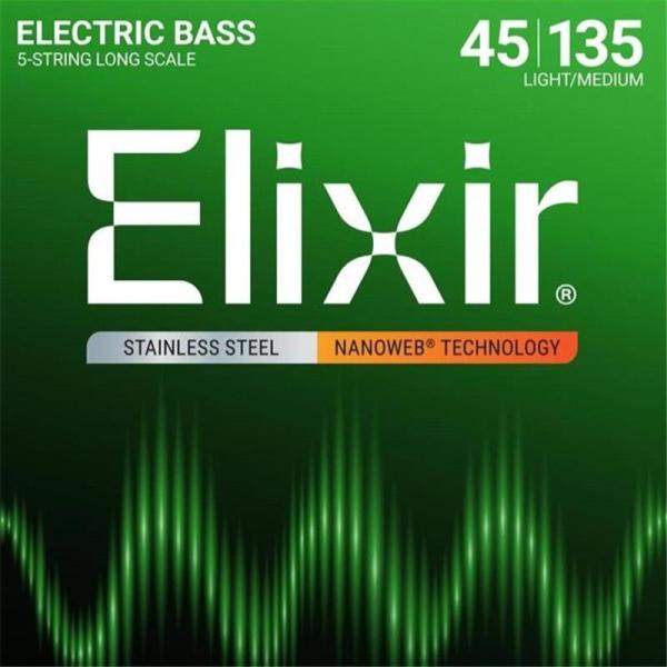 ELIXIR Stainless Steel Bass Strings with ultra-thi...