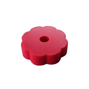 stokyo Plastic 45RPM Flower-Power Adapters Red (1袋2個入り) (ドーナツ盤