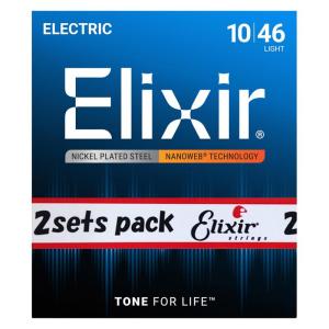 エリクサー ELIXIR 12052 NANOWEB Light 10-46 エレキギター弦×3セット