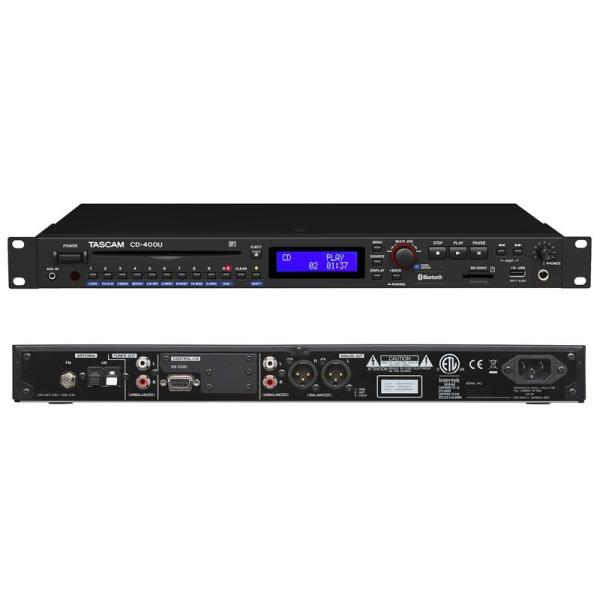 TASCAM CD-400U (1Uラックタイプ・CDプレーヤー)(Bluetooth / AM・F...