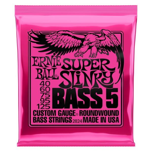 ERNIE BALL Custom Gauge Round Wound Bass 5-Strings...