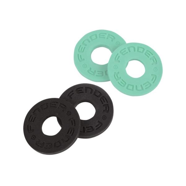 Fender USA STRAP BLOCKS 4PACK [BLACK 2枚/SURF GREEN...