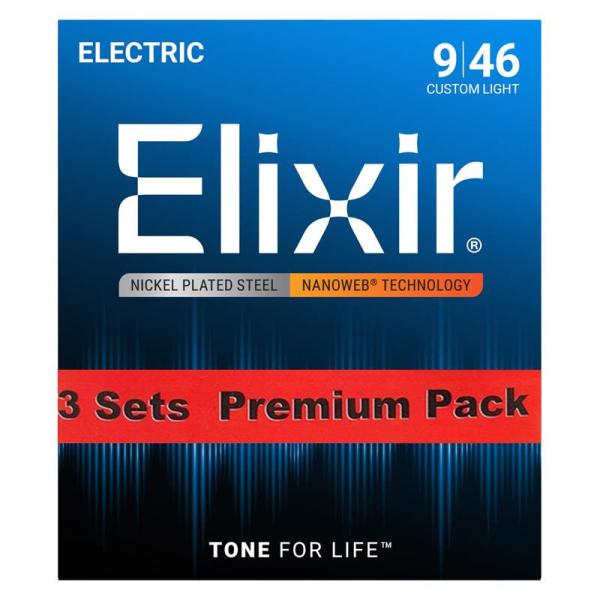 ELIXIR Electric Nickel Plated Steel with NANOWEB C...