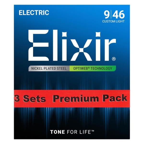 ELIXIR Electric Nickel Plated Steel with OPTIWEB C...