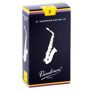 Vandoren 青箱　ソプラノサックスリード 2 1/2 33枚 vandoren（バンドーレン） アルトサックスリード トラディショナル（青