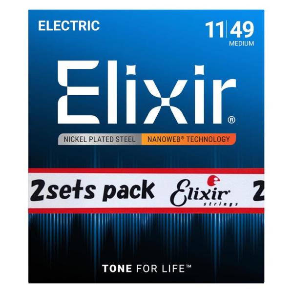 ELIXIR Electric Nickel Plated Steel with NANOWEB C...