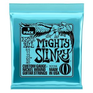 ERNIE BALL Mighty Slinky Nickel Wound Electric Guitar Strings 3 Pack #3228