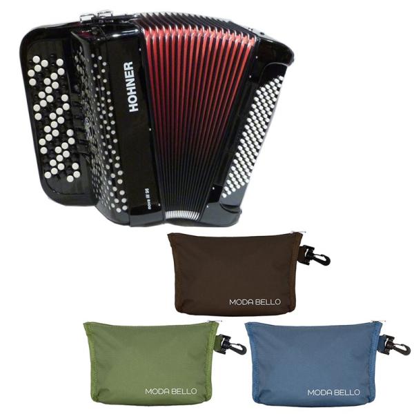 Hohner (アコーディオン専門店・出荷前検品発送)Nova III 96 BLK +レインカバー...