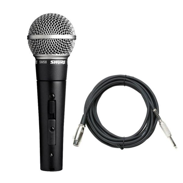 SHURE SM58SE【マイクケーブルセット(XLRメス-TSフォン)5.0ｍ】(定番・スイッチ付...