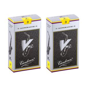 バンドレン V12 サックス リード3 1/2 2箱 vandoren（バンドーレン） アルトサックスリード V12（銀箱）3-1/2