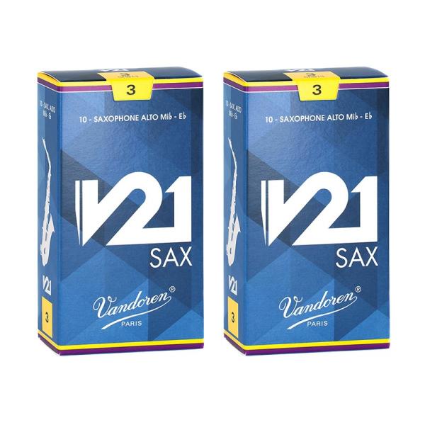 VANDOREN 【2個セット】《硬さ：3》アルトサックス用リード バンドレン V21