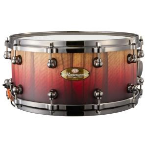 Pearl Masterworks Snare Drum 〜feat. Gumwood Shell w/Artisan Finish〜[MWA1465S] -Matte Red Fade over Black Limba｜ikebe