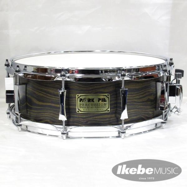 PORK PIE 8ply Maple Snare Drum 14×5 - Wavy Ebony【店...