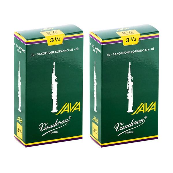 VANDOREN 【2個セット】《硬さ：3-1/2》ソプラノサックス用リード バンドレン JAVA ...