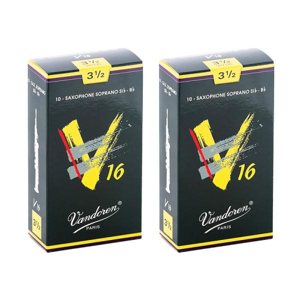 VANDOREN 【2個セット】《硬さ：3-1/2》ソプラノサックス用リード バンドレン V16 【...