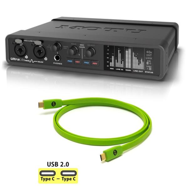 MOTU UltraLite mk5 + OYAIDE製高品質USBケーブルセット(Type C t...