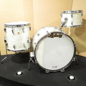 Ludwig 【Vintage】1969's Down Beat 3pc Drum Set - White Marine Pearl【値下げしました！】｜ikebe