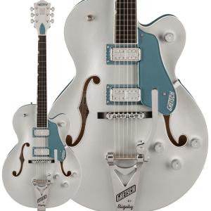 GRETSCH G6118T-140 LTD 140th Anniversary with String-Thru Bigsby (Two-Tone Pure Platinum/Stone Platinum/Ebony)｜ikebe