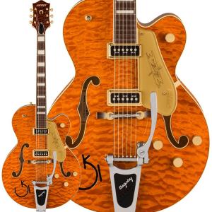 GRETSCH G6120TGQM-56 Limited Edition Quilt Classic Chet Atkins Hollow Body with Bigsby (Roundup Orange Stain Lacquer)｜ikebe