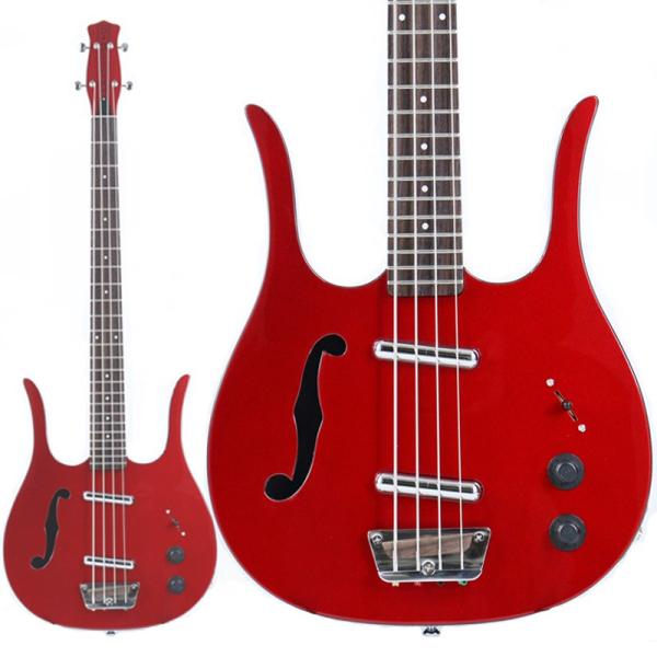 Danelectro LONGHORN BASS (Dark Red Metallic)[Ikebe...