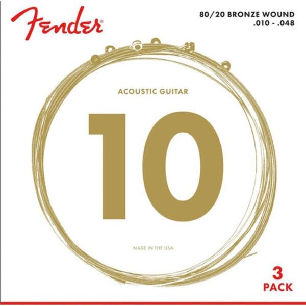 Fender USA 70XL 3PACK アコースティックギター弦/010-048 3パック