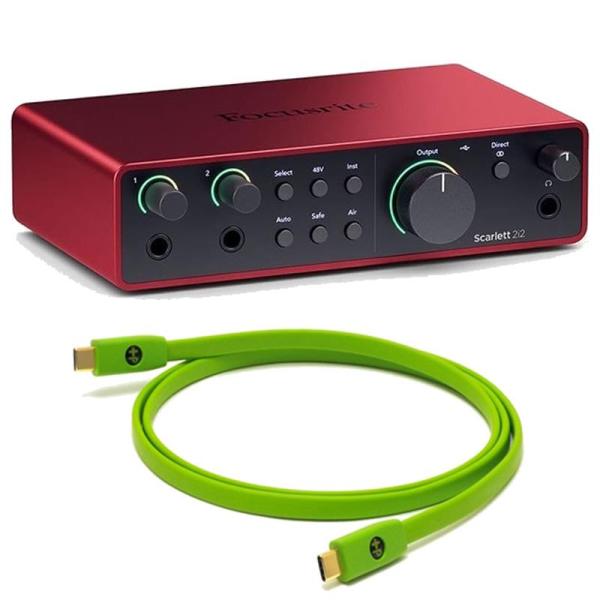 Focusrite Scarlett 2i2 gen4 + OYAIDE製高品質USBケーブルセット...