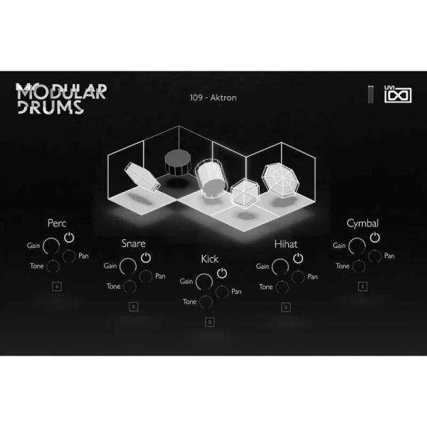 UVI Modular Drums (Falcon 2専用拡張パック)(モジュラードラム)(オンライ...