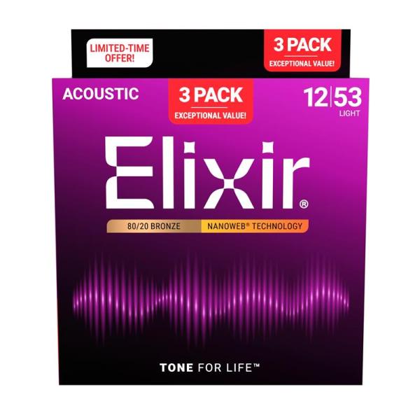 ELIXIR #16565 [#11052 NANOWEB Light 80/20 Bronze/1...