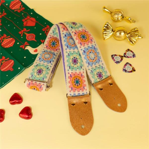 tsundrum_chan かぎ編みギターストラップ パステル