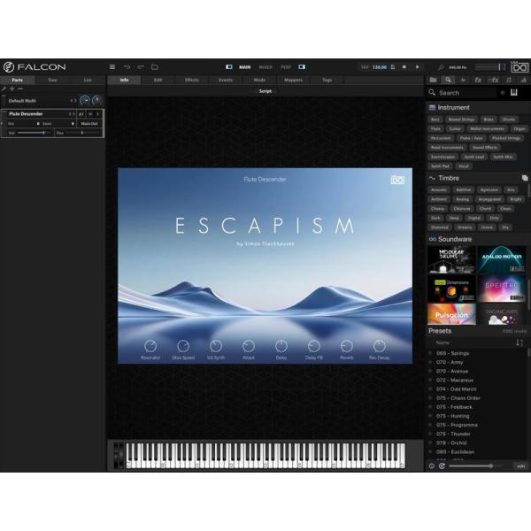 UVI Escapism (Falcon専用拡張パック)(パッド)(シーケンス)(モジュラーシンセ)...