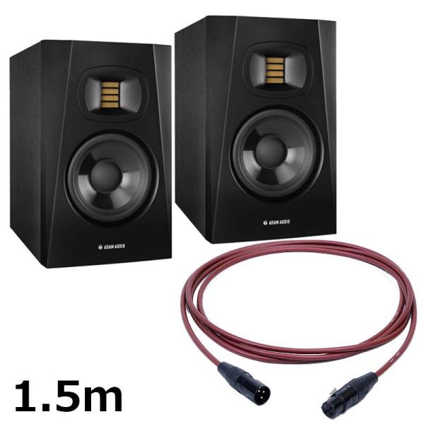 ADAM T5V (ペア)【PASSGO REDスピーカーケーブルセット(XLR-XLR)1.5ｍ】...