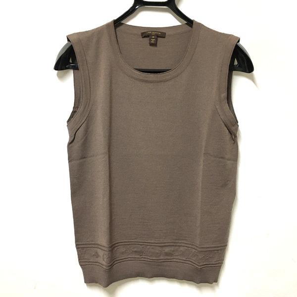 ★ルイ・ヴィトン ノースリーブニット Mサイズ ブラウン系 made in italy ウール100...