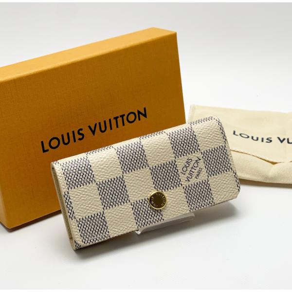 ★未使用 ルイ・ヴィトン ミュルティクレ4 ダミエ・アズール キーケース4本用 N60386 箱・布...