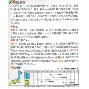 トキタ種苗 グストイタリア ビート 種 バルバ...の詳細画像1