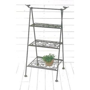 ガーデニングエクステリア ガーデニング用品 アイアンミニ フラワーラック 3段 大同クラフト社製 Securitywps Com