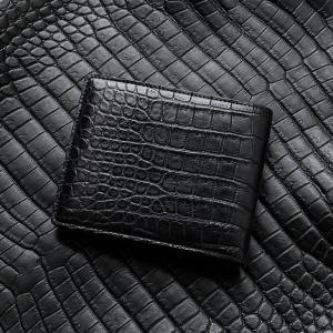 サイフ 二つ折り財布 Gシャイニングクロコ ENUINE CROCODILE CR-27