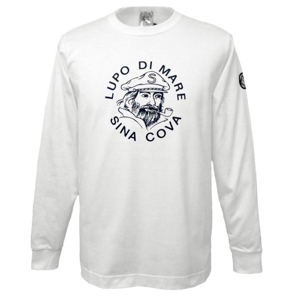 定番 シナコバ 胸にキャプテンpt 長袖丸首Ｔシャツ (白) (M)(L)(LL) TS*01100...