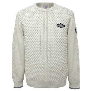 SINA COVA（シナコバ） 30%OFF 秋冬 ケーブル編み柄 PE丸首セーター