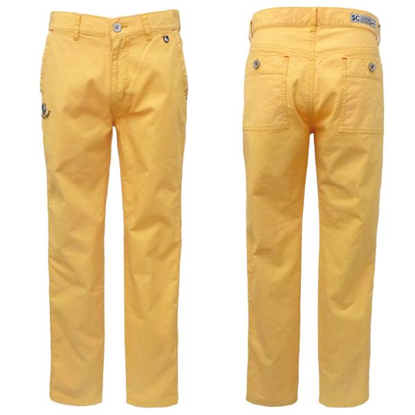 40％OFF 春夏 シナコバ 軽いオックスストレッチ テーパードパンツ (エッグイエロー) (W80...