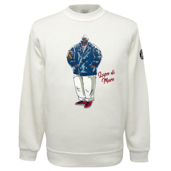 30%OFF 2024秋冬 シナコバ Pコートを着たキャプテンpt 丸首トレーナー (白) (M)(...