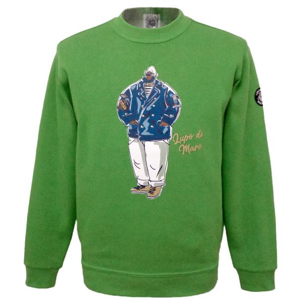 30%OFF 2024秋冬 シナコバ Pコートを着たキャプテンpt 丸首トレーナー (グリーン) (...