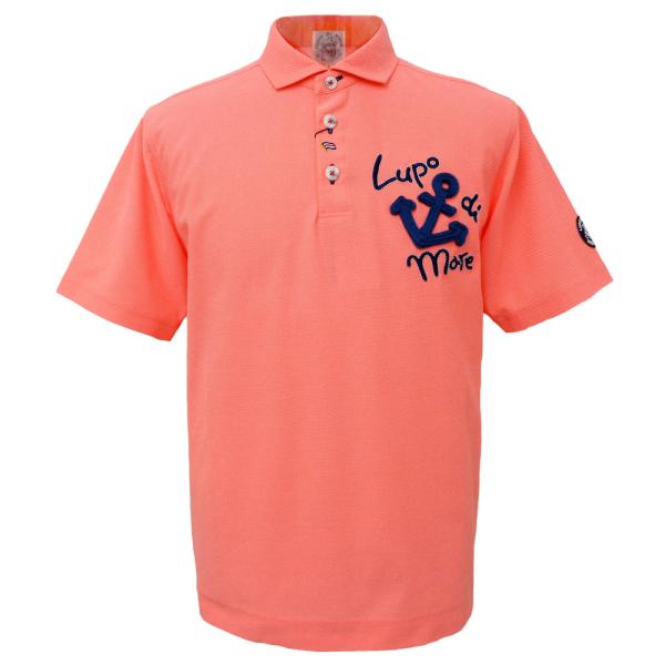 30%OFF 2025春夏新作 シナコバ 立体イカリ刺繍 台襟付き半袖ポロシャツ (フラミンゴ) (...