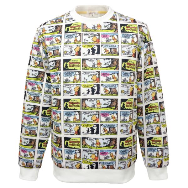 40%OFF 2024秋冬新作 ミラショーン×ディズニー くまのプーさん丸首トレーナー (白) (M...