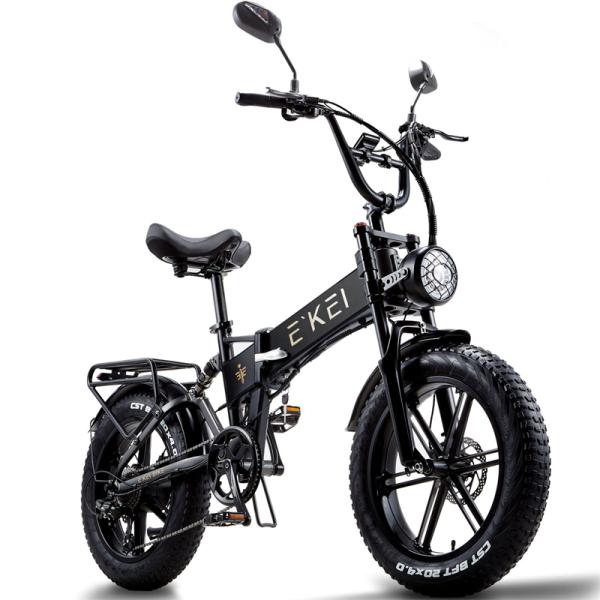 E’KEI F7 ブラック 20インチ モペッド 電動バイク 電動ペダル付原動機付自転車 原付一種 ...