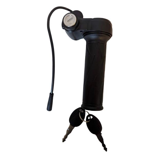 F9pro 電動バイク フル電動自転車用スロットルアクセル 鍵付き 5pin