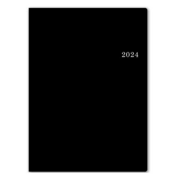 4月始まり 2024年　リングＡ５-２（黒） 黒 Ａ５ ノルティー   手帳   ダイアリー  A5...